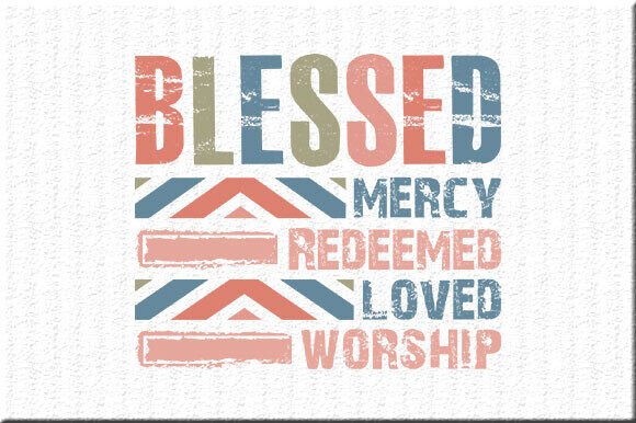 Download Retro Blessed Redeemed Loved Quotes Png - Premium Resources