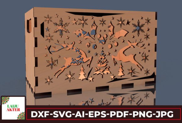 Download Christmas Laser Cut Storage Box Svg 02 - Christmas laser cut Collection
