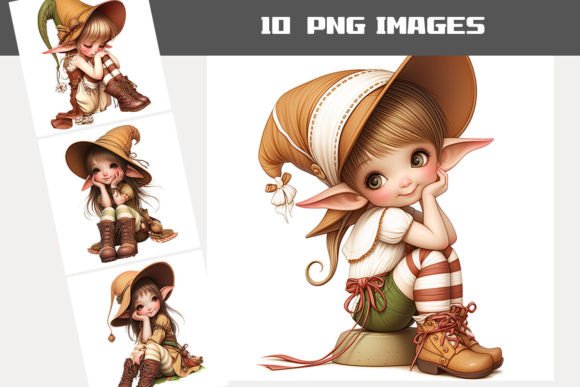 Download Cute Little Elves Clipart Bundle - Art Collection