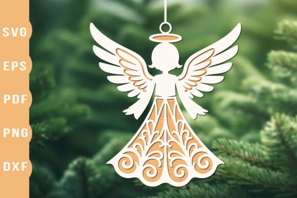 Download Angel Ornament Christmas Laser Cut SVG - Christmas laser cut Collection