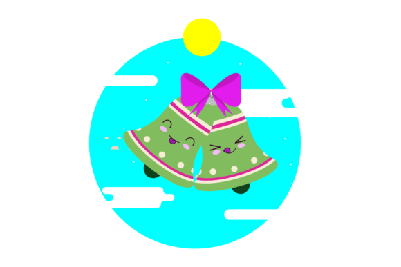 Download Christmas Cute Kawaii Bells Set Circle - Bells Collection