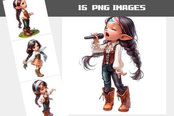Download Elves Singing Clipart Bundle - Art Collection