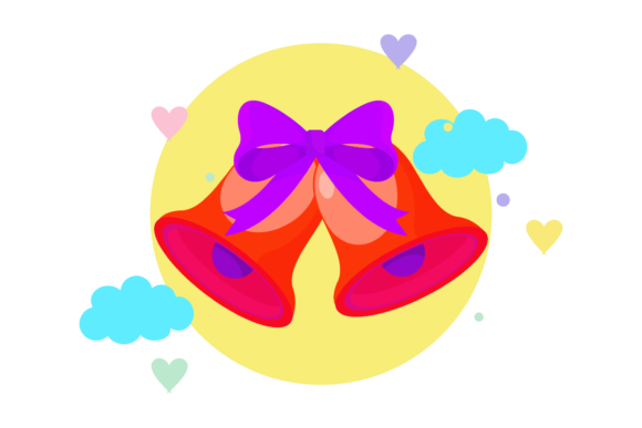 Download Christmas Bells Ribbon Circle Cloud - Bells Collection