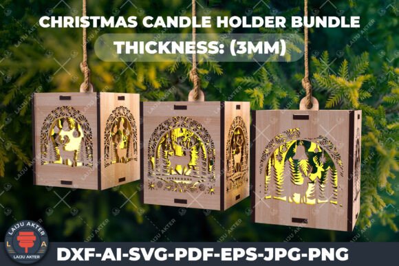 Download Hanging Boxes Christmas Laser Cut SVG - Christmas laser cut Collection