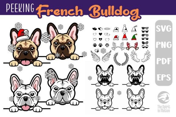 Download Peeking Frenchie SVG, Clipart &amp; Cutfiles - Art Collection