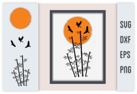 Download 3D Wall Art Lanscape, Bamboo SVG Artwork - Art Collection