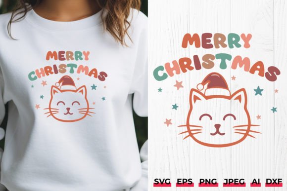 Download Merry Christmas Cat SVG | Xmas Cut File - Christmas cat svg Collection