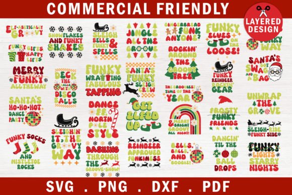 Download 30 Groovy Retro Christmas Quotes SVG - Christmas quotes svg Collection