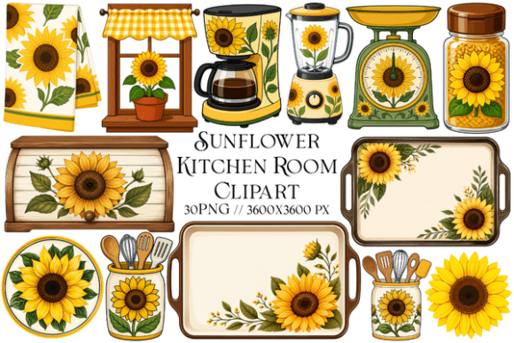 Download Sunflower Kitchen Clipart - Art Collection