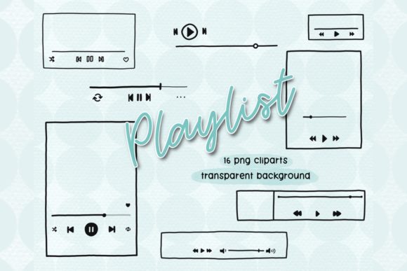 Download Music Playlist Hand Drawn Cliparts - Art Collection