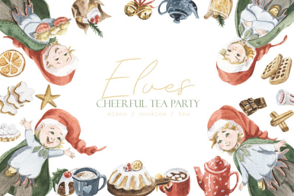 Download Elves. Cheerful Tea Party - Art Collection