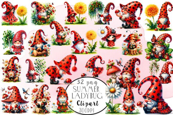 Download Summer Gnome Ladybug Clipart, Cute Elves - Art Collection