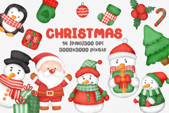 Download Watercolor Christmas Day Clipart Bundle. - Art Collection