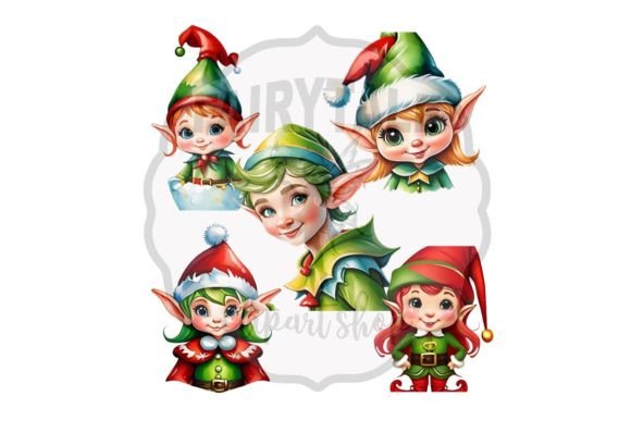 Download Cute Christmas Elves Clipart - Art Collection