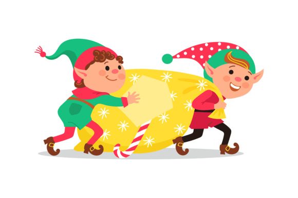 Download Christmas Elves. Cartoon Funny Magical C - Art Collection