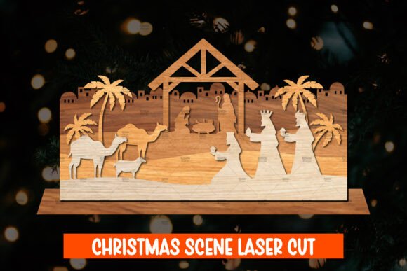 Download Nativity Scene Christmas Laser Cut - Christmas laser cut Collection