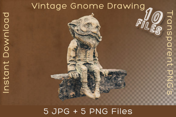 Download Gnome Vintage Old Elf Man Art Drawing - Art Collection