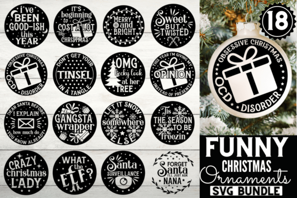 Download Funny Christmas Ornament SVG Bundle - Funny christmas ornament svg Collection